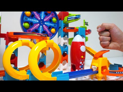 ジェットコースターマーブルランレースASMR MARBLE RUSH Round and round giant slalom original course【VTEC】