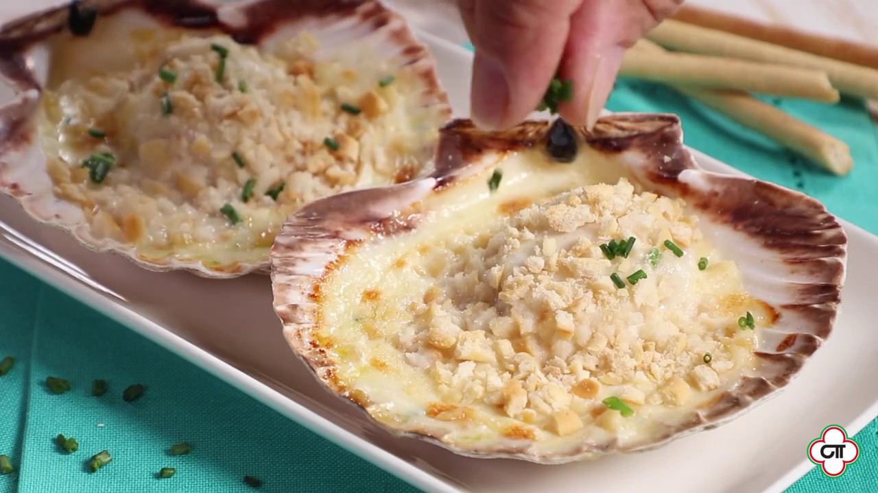 Jakobsmuscheln mit Taleggio g.U. Fondue YouTube