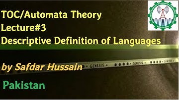 Automata Theory (Lecture#3) | Descriptive Definition of Languages in Automata | Descriptive Language