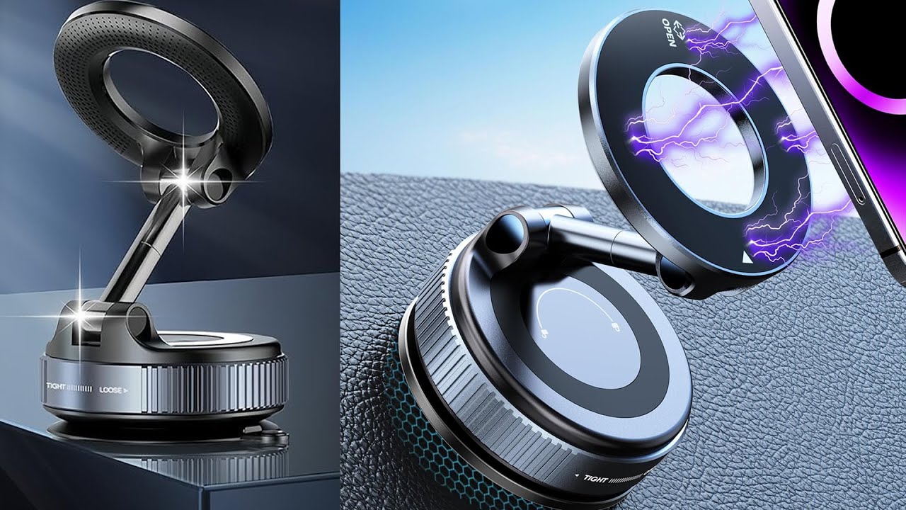 Upgraded 360° Nano Gel Vacuum Magnetic Phone Holder, Car Phone Holder