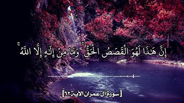 آياتٌ مختارةٌ مِنَ الذكرِ الحكيم ورةُ آل عمران الآية ٦٢ ] #هل_القرآن_الأبرار
