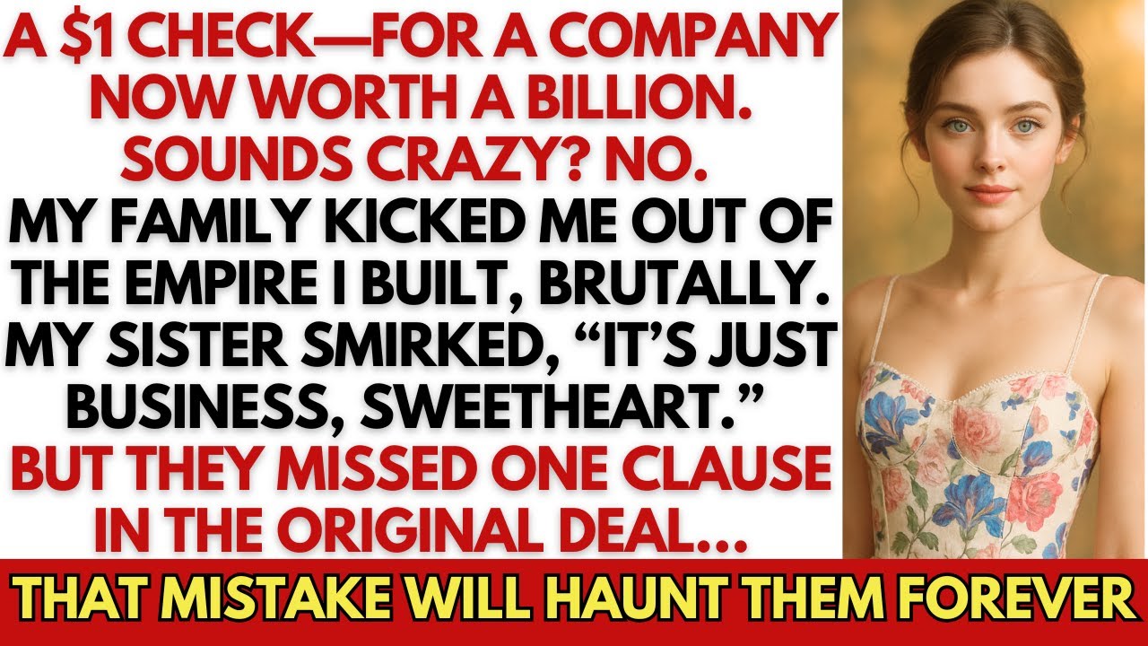 Чек на 1 доллар для компании-миллиардера. Моя семья выгнала меня, но забыла один пункт. Теперь он...