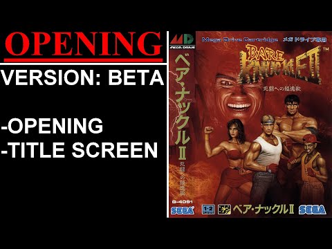 Bare Knuckle II [Beta] (Sega Mega Drive) - (Opening) - YouTube