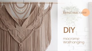 [kyeol macrame] 결 마크라메 레이어드 월행잉, 감아매기, 평매듭, Layered wallhanging, Tutorial, clove hitch knot, diy