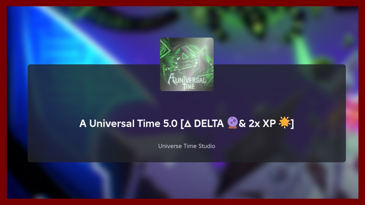 A Universal Time Private Server | Aug 11 - Sep 11 | 