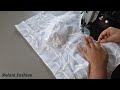 Net blouse front Part cutting and stitching|Size 34 inch