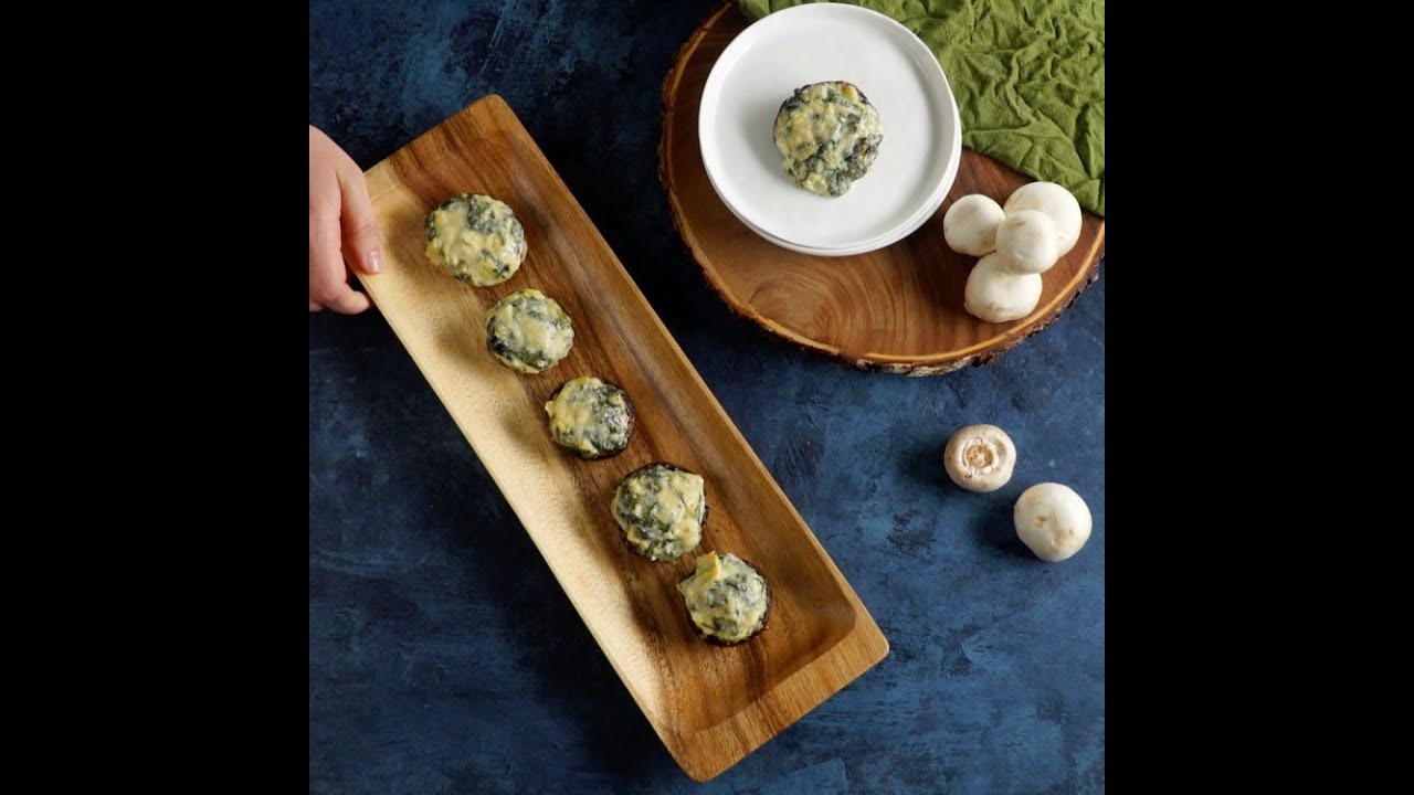 Artichoke Dip Stuffed Mushrooms