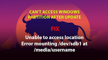 UBUNTU FIX:  Unable to access location Error mounting /dev/sdb1 at /media/username