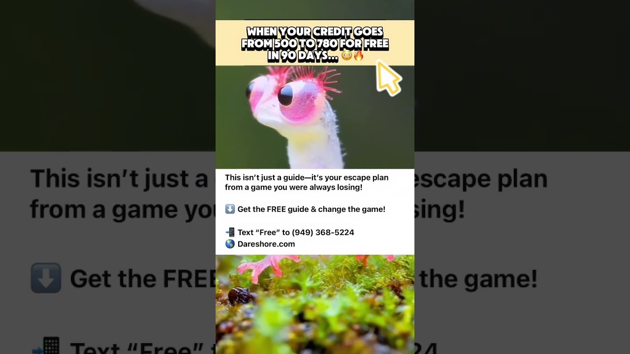 How can I get my credit score from 500 to 780 for FREE?