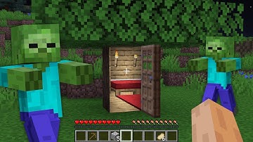 HOW NOOB BUILD HOUSE INSIDE OAK TREE!? Minecraft NOOB vs PRO! 100% TROLLING BIRCH WOODEN PLANK