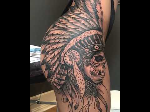 Indian Warrior Skull Temporary Tattoo – TattooIcon