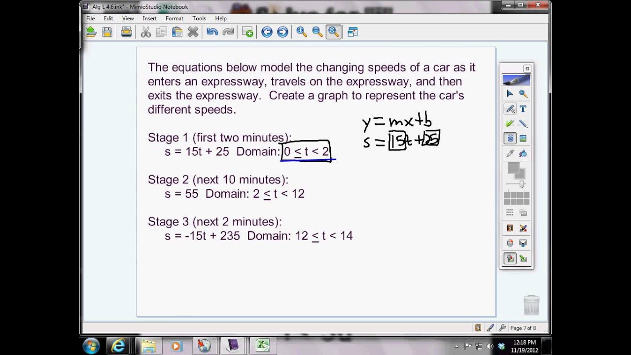 Real Life Problem Using Slope Intercept Form - YouTube