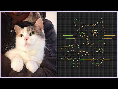Using MIDI ART to turn my cat's face into a song 😺🎶