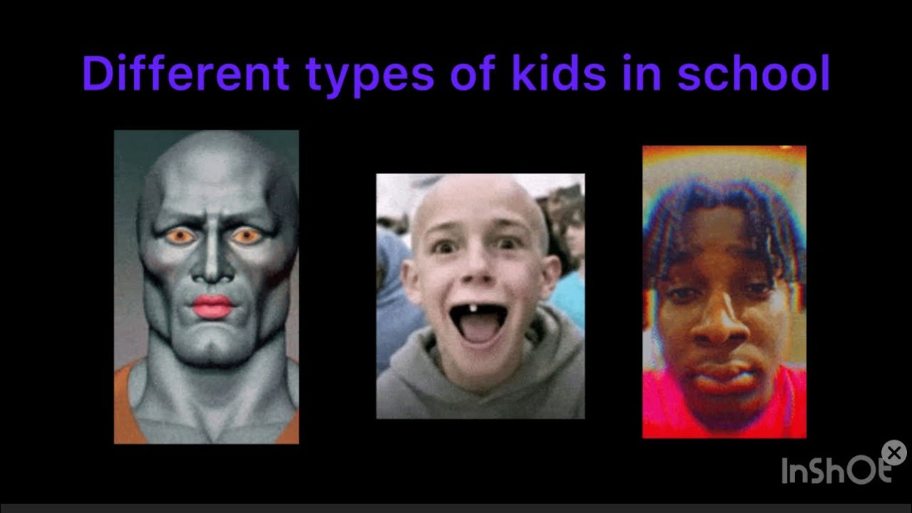 Different types of kids in school ￼