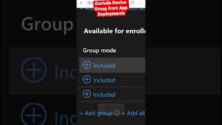 How to Exclude Device group from App Assignment in Microsoft Intune | Excluded | Included AAD Groups screenshot 3