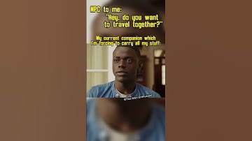 My companion warning the Npc not to come with me#fallout #memes #shorts