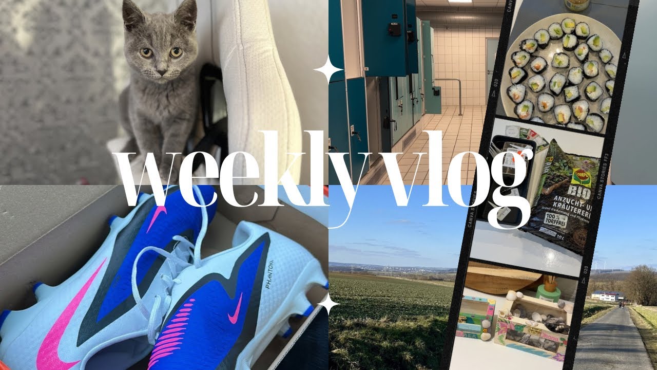 Vlog - Kreativ mit Milano, Schwimmbad mit den Kindern, Sushi, neue Fußballschuhe & Gemüse pflanzen 🪴