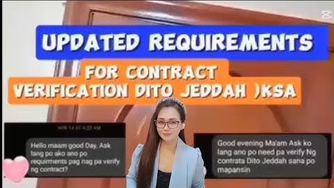 Requirements for Contract Verification Here in Jeddah Saudi Arabia