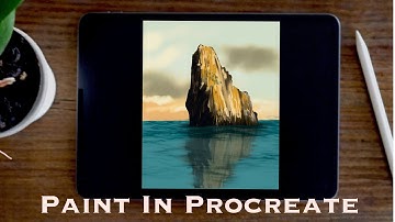 How to Draw Island in Ocean in Procreate Tutorial | Paint with Basic Brushes| The ProArt