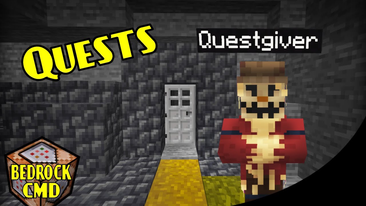 Make QUESTS Using Tags Minecraft Bedrock Command Block Tutorial