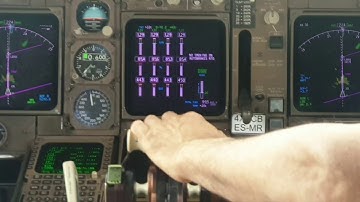 Cockpit view of BOEING 747  starting engines, taxi and TAKEOFF