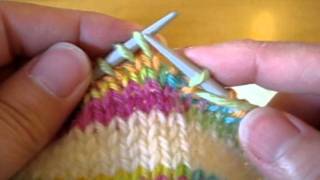German Short Rows Part I - Purl to knit - YouTube