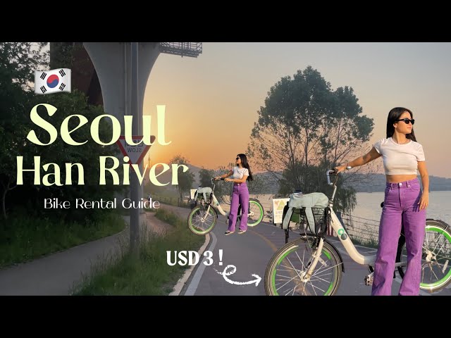 Korea Vlog | Public bike riding from Han river to Seoul Forest 🚴🏻‍♀️& Picnic Spot in Seoul class=
