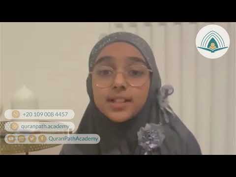Female Kid learning Quran at Quran Path Academy