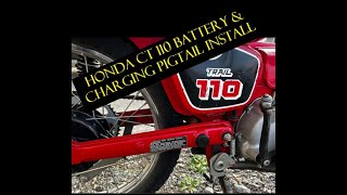 84 Honda CT-110 battery & rectifier install with charging pigtail