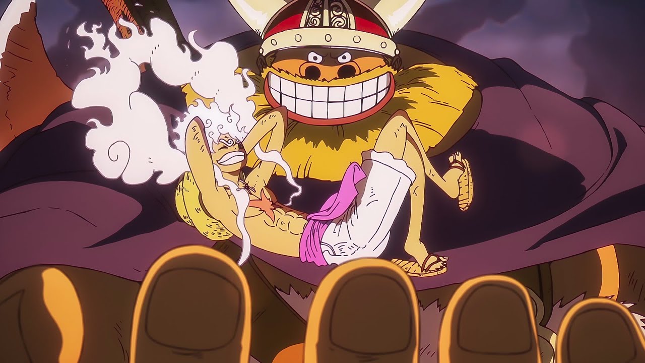 Gear 5 Luffy attacks Gorosei, Luffy Playing Baseball With Gorosei