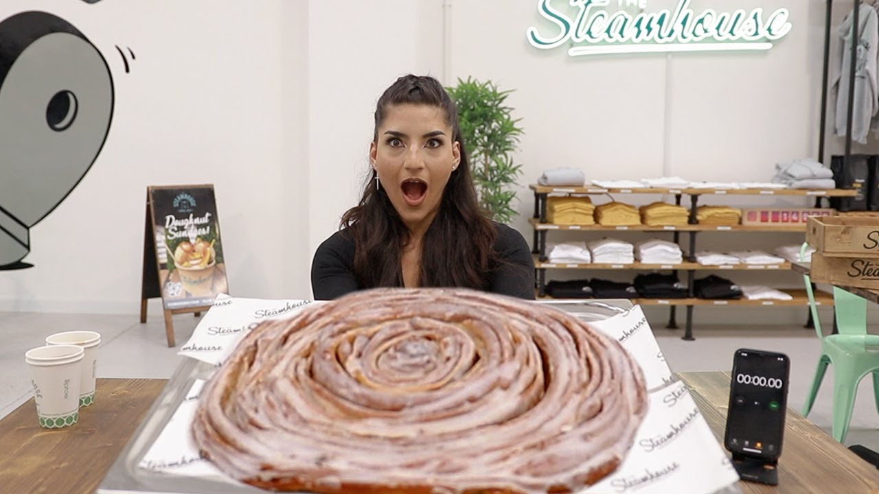 8,000 CALORIE GIANT CINNAMON ROLL CHALLENGE CINNAMEGAMONSTER Foodchallenge YouTube