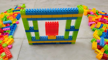 Satisfying DIY Tv stand ASMR/ Building Blocks/block game/Lego building fun #asmr#buildingblocks#lego