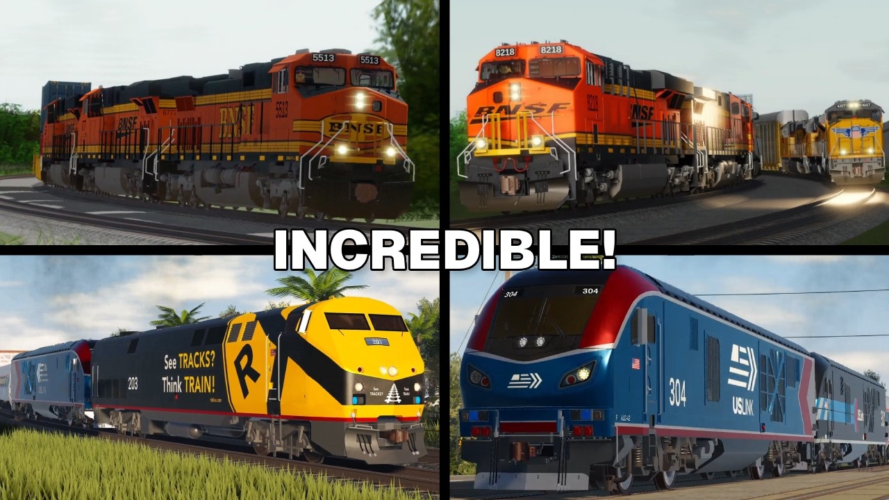 INCREDIBLE TRAINS! Railfanning Across Various Games! #3