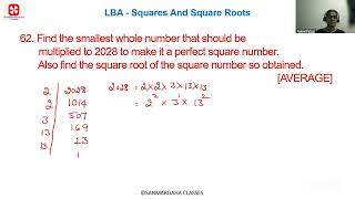 LBA   8th   Maths   Squares And Square Roots   Qno 62