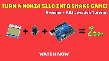 Turn a Nokia 5110 into a Snake Game Arcade! (Arduino + PS2 Joystick Tutorial)