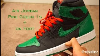 green jordan 1 red laces
