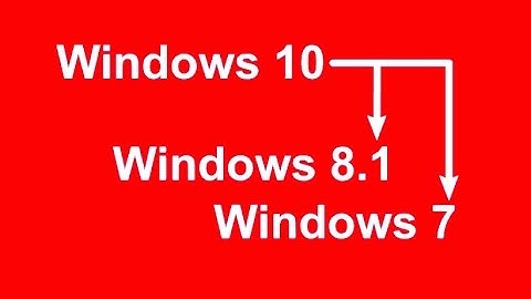 How to downgrade Windows 10 to Windows7/8.1