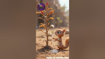 Squirrel watered the red chilli plant and saved it from drying up #ai #watering #tree #save