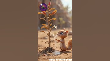 Squirrel watered the red chilli plant and saved it from drying up #ai #watering #tree #save