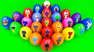 Unboxing Slime Eggs With Incredibox Sprunki Characters Asmr Clay Satisfying Video