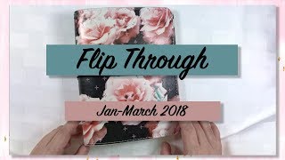 B6 Travelers Notebook Flip Through // January - March 2018