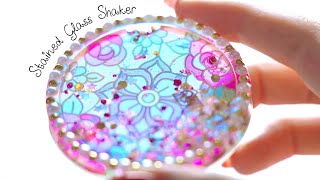 【レジン】ステンドグラス風シェイカーを作る DIY Stained Glass Shaker｜Resin Tutorial