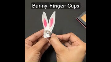 DIY Finger Bunny Caps for fun | Tissue Paper craft idea | Fun with kids  #trending #viral  #diy