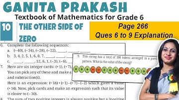 The Other Side of Zero | Class 6 Math Chapter 10 Ganita Prakash | Page 266 Figure it out Ques 6 to 9