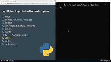 Top 10 Python string methods for beginners