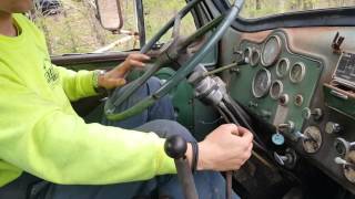 Driving a 1964 Mack B61 quad box.