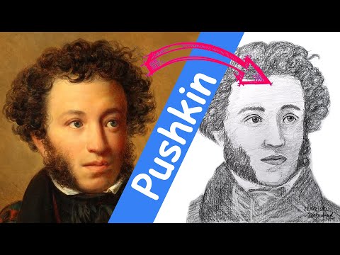 Video: How To Draw Pushkin