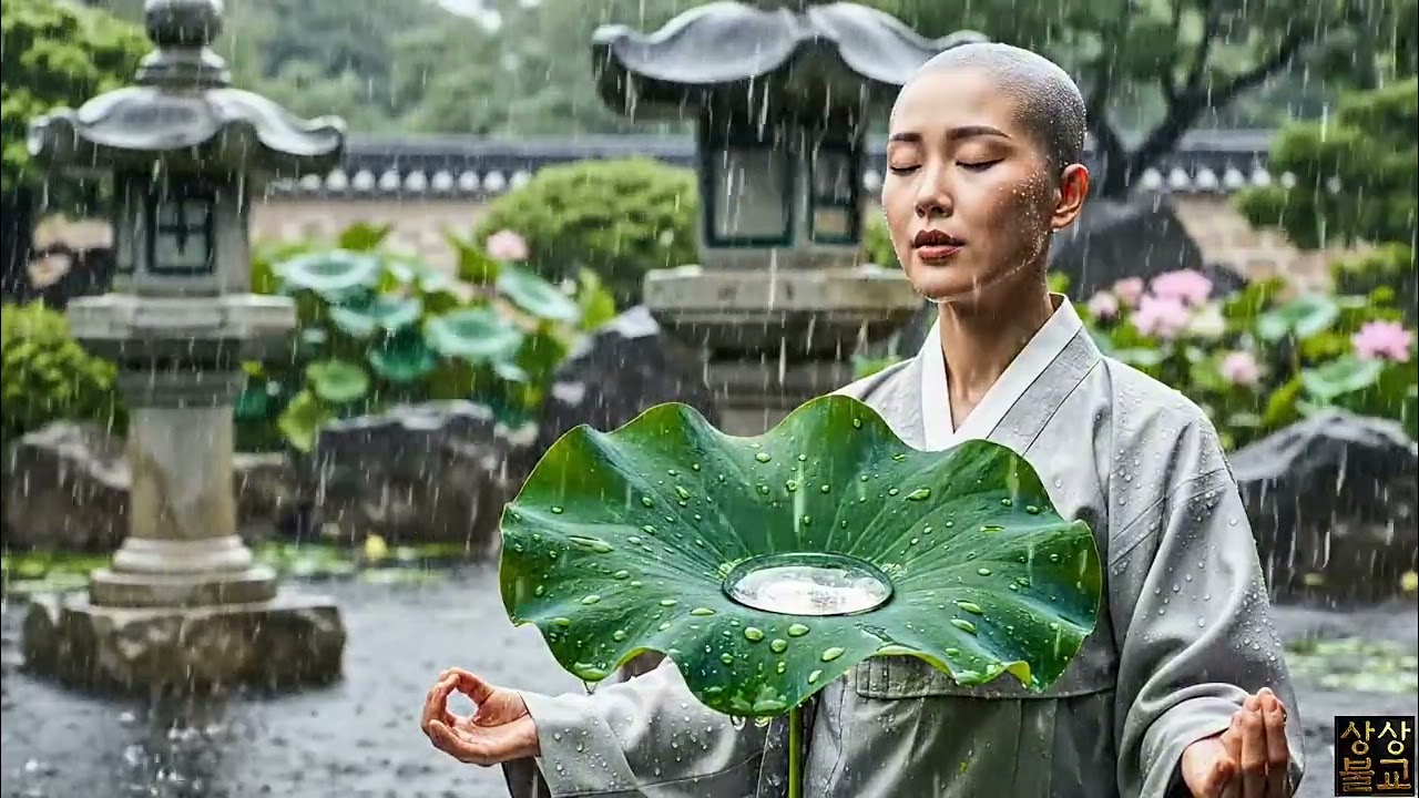 ​[불교음악] 모든 집착을 내려놓는 깊은 명상 🌿 비 오는 산사의 빗소리와 가야금 (수면/마음안정)