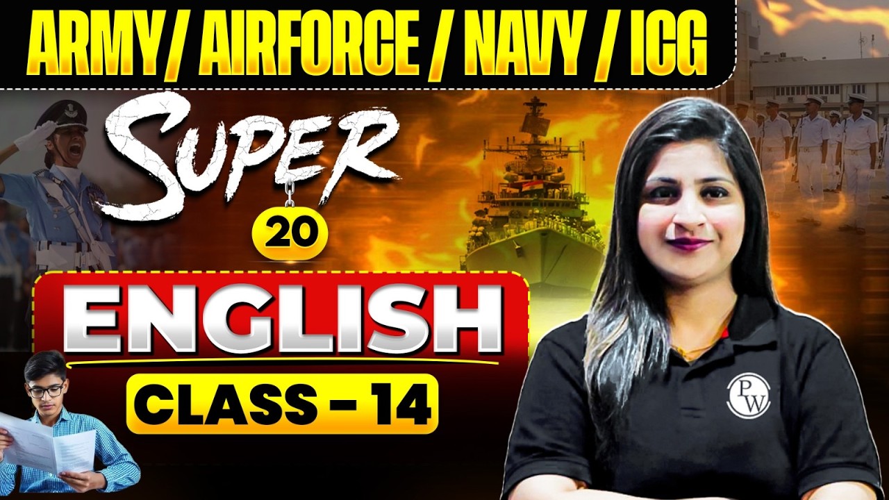 English | Army, Airforce, Navy, ICG | Super 20 Class For All Defence Exams | Day - 14