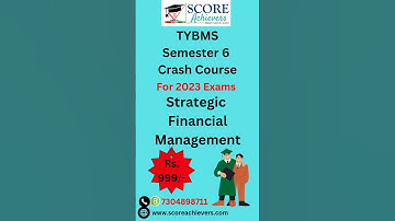 Strategic Financial Management Crash Course @Rs 999 #tybms #tybmscrashcourse #mumbaiuniversity